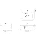  Burlington Bespoke Umywalka 61x50,5 Alaska Blue B51THBLUE