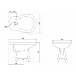 Burlington Bidet Stojący biały P4