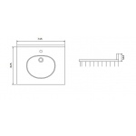 Burlington Minerva Blat z umywalką podblatową 745 mm Carrara BC66