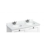 Burlington Minerva Blat z dwoma umywalkami podblatowymi 1420 mm Carrara BC12