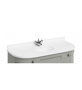 Burlington Minerva Blat z umywalką podblatową 1420 mm Biały BW13