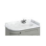 Burlington Minerva Blat z umywalką podblatową 1060 mm Prawy Carrara BC98R