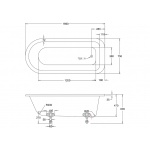Burlington Blenheim Wanna Wolnostojąca 170x75 cm biała E2