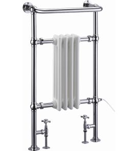 Burlington Bloomsbury Grzejnik wodny z zaworami bez grzałki chrom/biały R2CHR+R6CHR