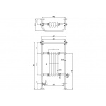 Burlington Bloomsbury Grzejnik wodny chrom/czarny R2CHRBLA