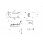 Burlington Brindley Wanna wolnostojąca bez obudowy 170x75 Biała E5 
