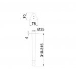  Burlington Chalfont Nogi do szafki (para) niebieski CHLEGB