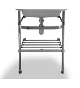 Burlington Chalfont Stelaż pod umywalkę 55x47 cm stojący stal nierdzewna polerowana B7ES