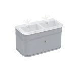 Burlington Chalfont Szafka pod umywalkę z szufladą 1000 mm stojąca szary CH100G