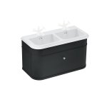 Burlington Chalfont Szafka pod umywalkę z szufladą 1000 mm stojąca czarny mat CH100MB