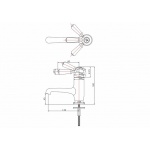 Burlington Chelsea Bateria umywalkowa 1-otworowa prosta Chrom CH19 W MAGAZYNIE!!