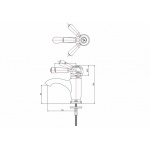 Burlington Chelsea Bateria umywalkowa 1-otworowa zakrzywiona chrom CH21