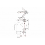 Burlington Chelsea Bateria umywalkowa 1-otworowa zakrzywiona chrom CH22 