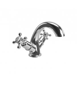 Burlington Claremont Bateria umywalkowa 1-otworowa z pokrętłami chrom T27-QTCHR+T1