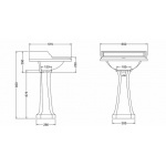 Burlington Classic Postument biały P6