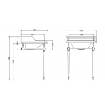 Burlington Classic Stelaż pod umywalkę Chrom T49ACHR