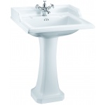 Burlington Classic Umywalka 3-otworowa 65x57,5 cm biała B153TH