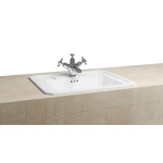 Burlington Countertop Vanity Umywalka wpuszczana w blat 54x42,2 cm jednootworowa, Biała B131TH