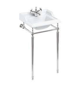 Burlington Classic Umywalka ścienna 51x45 cm 2-otworowa, Biała B202TH