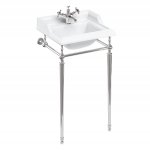 Burlington Classic Umywalka ścienna 51x45 cm 2-otworowa, Biała B202TH