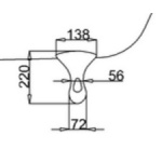 Burlington Classical Nogi do wanny Czarne E10BLA