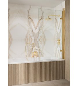 Burlington Classique Parawan na wannę otwierany 85x150 gold CQBSGC0850