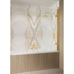 Burlington Classique Parawan na wannę otwierany 85x150 gold CQBSGC0850
