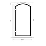 Burlington Classique Parawan na wannę otwierany z lewej 85x156,5 chrom CQBSCHC850LH