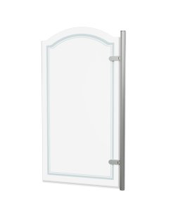 Burlington Classique Parawan na wannę otwierany z prawej 85x156,5 brushed nickel CQBSCHL850RH