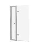 Burlington Classique Parawan na wannę z otwieraną wnęką i otwieraną ścianką 85x150 chrom CQBSILADC0850