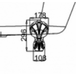 Burlington Claw Nogi do wanny Białe L1W