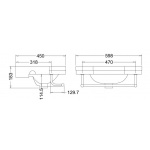 Burlington Corner Cloakroom Reling na ręcznik 47 cm chrom T8CHR