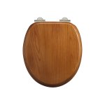 Burlington Deska sedesowa wolnoopadająca Dąb zawiasy Chrom S16