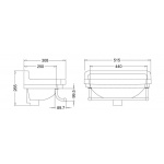 Burlington Edwardian Cloakroom Reling na ręcznik 44 cm chrom T6CHR