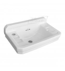   Burlington Edwardian Cloakroom Umywalka ścienna Lewa 51x30 cm jednootworowa, Biały B8L