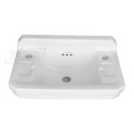 Burlington Edwardian Cloakroom Umywalka Ścienna 51x30 cm dwuotworowa biała B8 W MAGAZYNIE!!