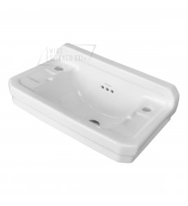 Burlington Edwardian Cloakroom Umywalka Ścienna 51x30 cm dwuotworowa biała B8 W MAGAZYNIE!!