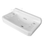 Burlington Edwardian Cloakroom Umywalka Ścienna 51x30 cm dwuotworowa biała B8 W MAGAZYNIE!!