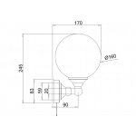  Burlington Edwardian Kinkiet ścienny pojednczy chrom T50 W MAGAZYNIE!!