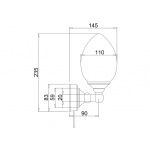 Burlington Edwardian Kinkiet ścienny pojedynczy chrom T52