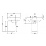 Burlington Edwardian Półpostument biały P8