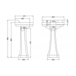 Burlington Edwardian Postument biały P9