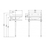 Burlington Edwardian Round Stelaż pod umywalkę chrom T24ACHR