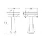 Burlington Edwardian Round Reling na ręcznik 47,5 cm chrom T4CHR