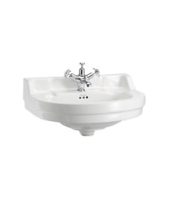  Burlington Edwardian Round Umywalka 56x47 cm jednootworowa biała B61TH