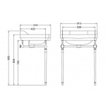 Burlington Edwardian Stelaż pod umywalkę chrom T23ACHR