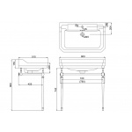 Burlington Edwardian Stelaż pod umywalkę chrom T50CHR