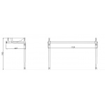 Burlington Edwardian Stelaż pod umywalkę chrom T51CHR