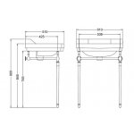 Burlington Edwardian Stelaż pod umywalkę złoty T23AGOLD