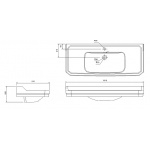 Burlington Edwardian Umywalka Ścienna 120 cm jednootworowa biała B19 1TH